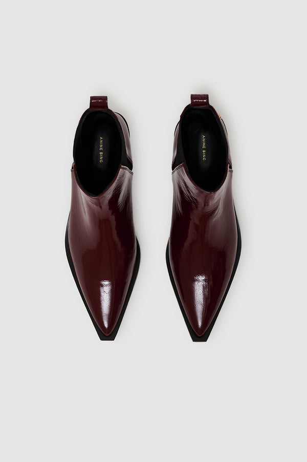 Anissa Kermiche Bekah Flat Boots - Dark Red