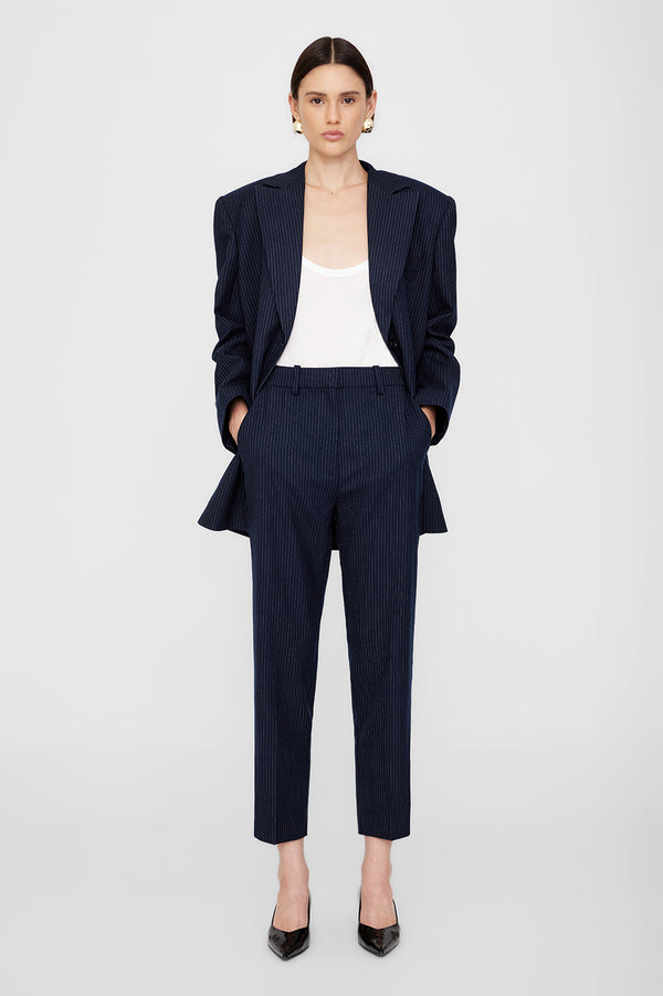 anissa kermiche Blaine Trouser - Navy Pinstripe