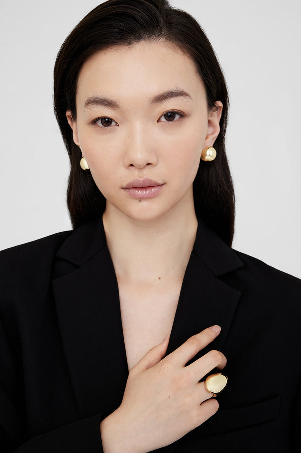 Anissa Kermiche Bold Oval Dome Ring - Gold