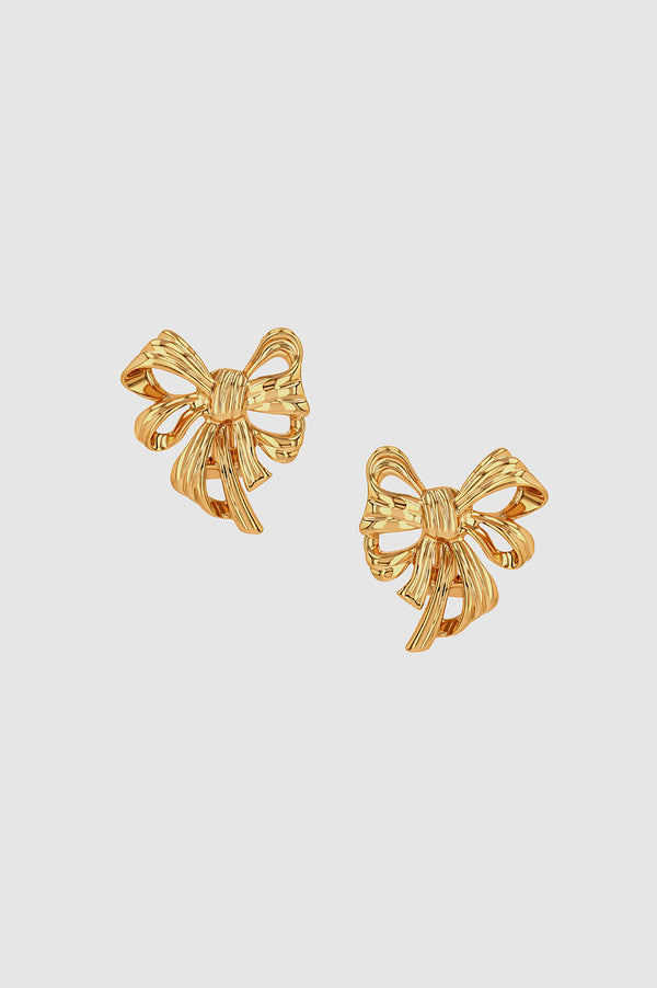 anissa kermiche Bow Earrings - Gold