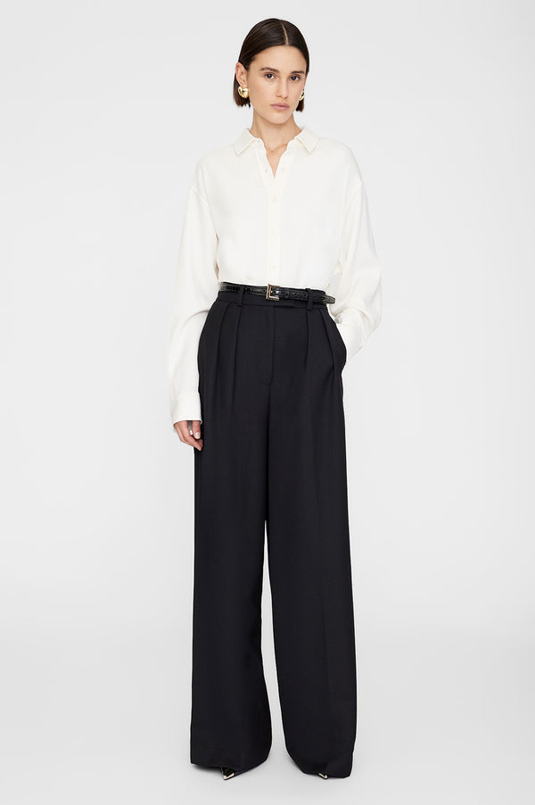 anissa kermiche Braxton Shirt - Ivory