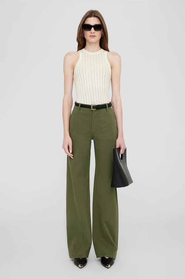 anissa kermiche Briley Pant - Army Green