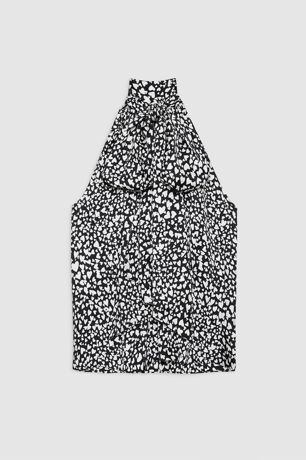 Anissa Kermiche Brooke Top - Black And White Heart