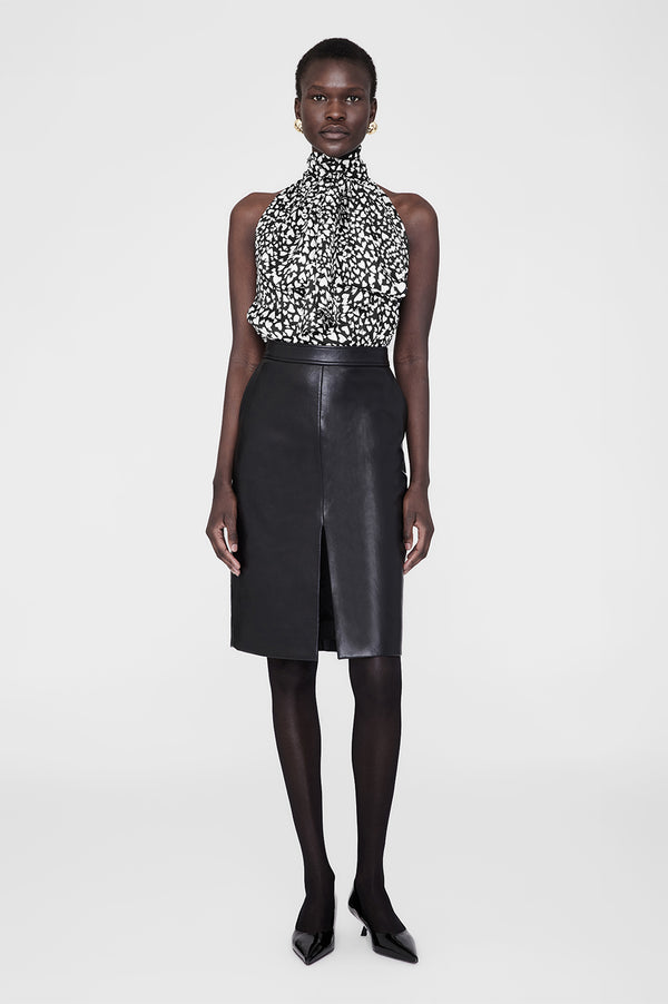 anissa kermiche Brooke Top - Black And White Heart