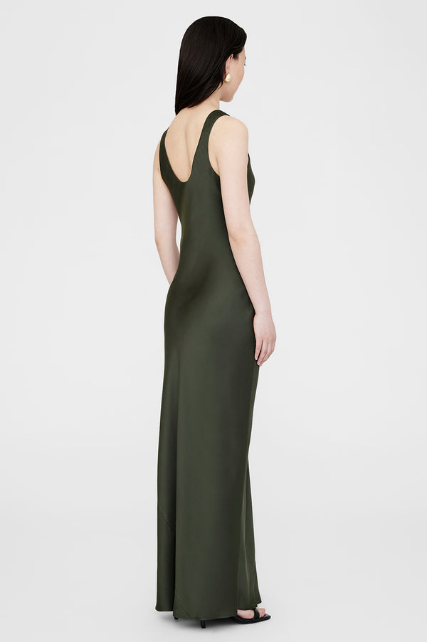 Anissa Kermiche Camille Dress - Dark Olive