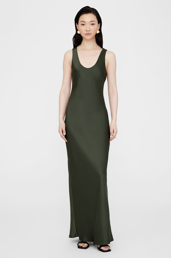 anissa kermiche Camille Dress - Dark Olive