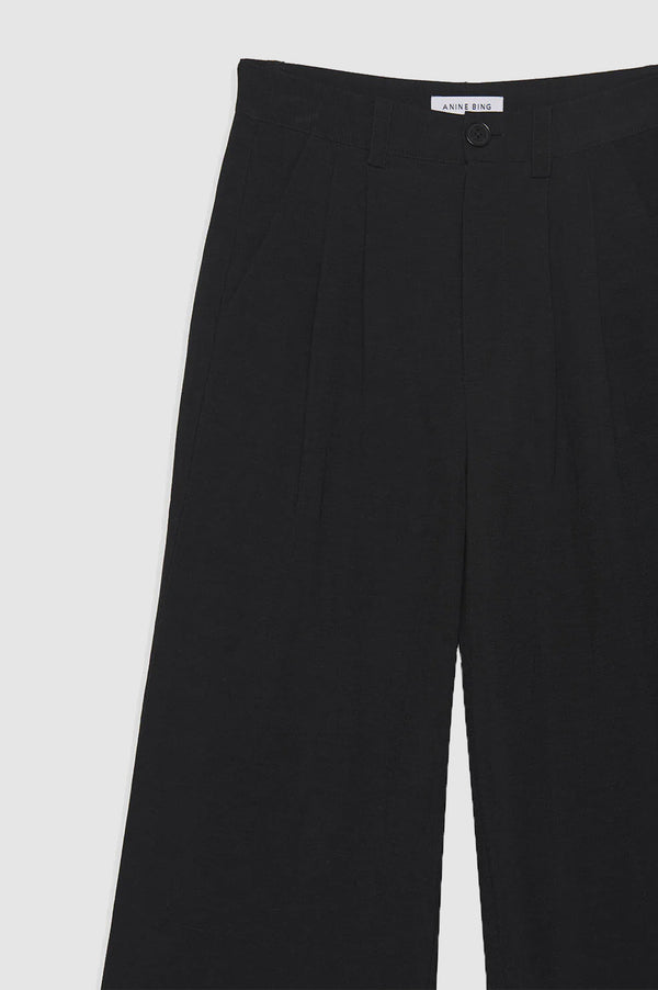 Anissa Kermiche Carrie Pant - Black Linen Blend