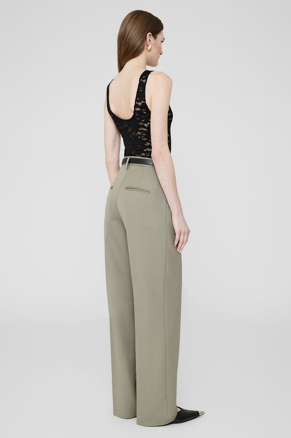 Anissa Kermiche Carrie Pant - Green Khaki