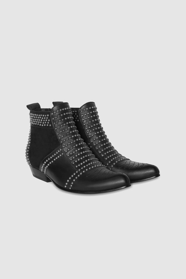 Anissa Kermiche Charlie Boots - Silver Studs