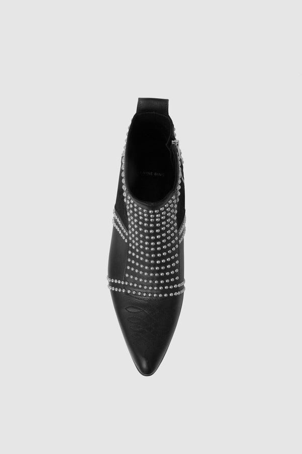 Anissa Kermiche Charlie Boots - Silver Studs