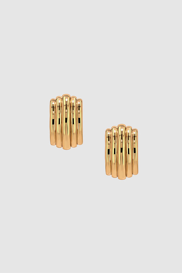 anissa kermiche Chunky Ribbed Earrings - Gold