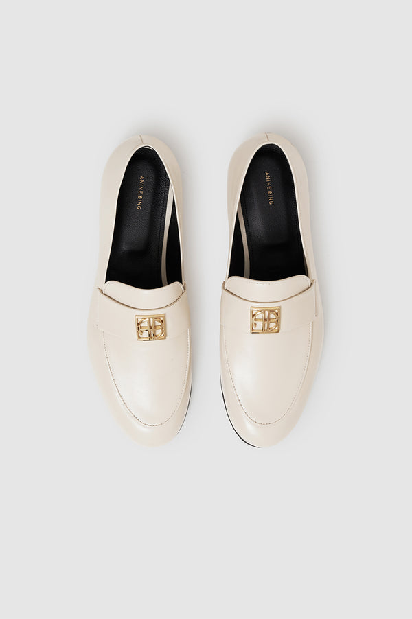 Anissa Kermiche Corrine Loafers - Bone Monogram