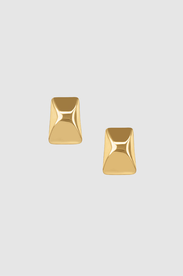 anissa kermiche Curved Rectangle Earrings - Gold