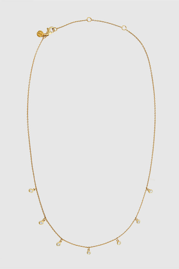 anissa kermiche Diamond Droplet Necklace - 14k Gold