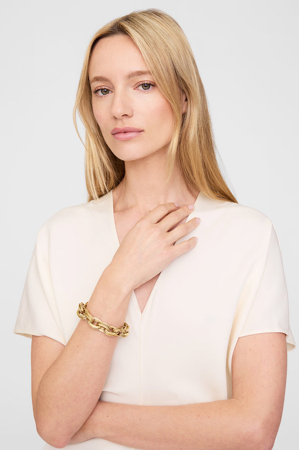 Anissa Kermiche Double Link Chain Bracelet - Gold