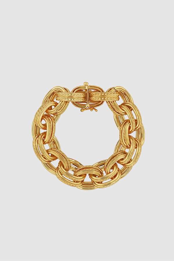 anissa kermiche Double Link Chain Bracelet - Gold
