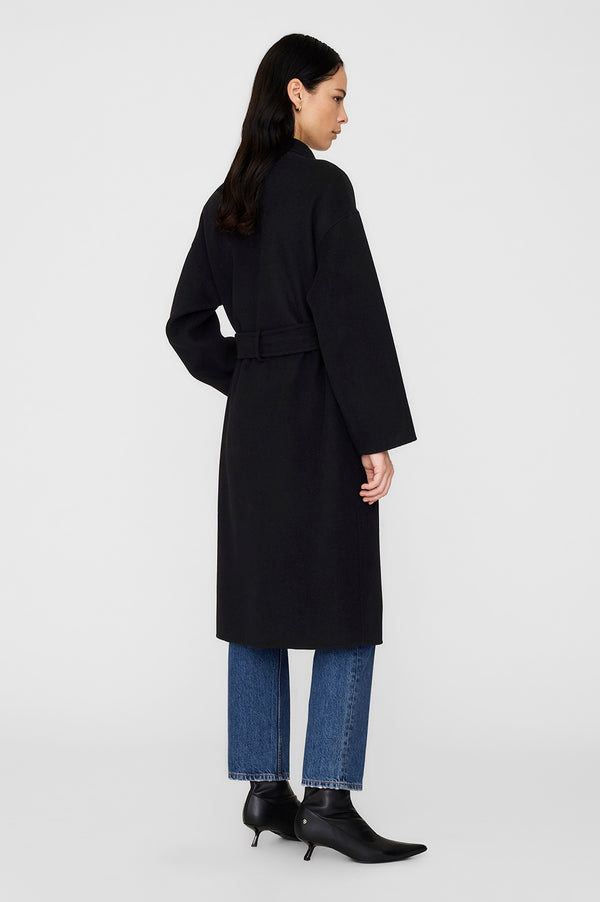 Anissa Kermiche Dylan Coat - Black Cashmere Blend