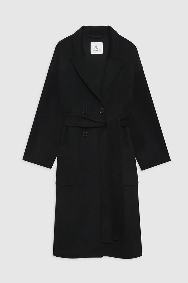 Anissa Kermiche Dylan Coat - Black Cashmere Blend