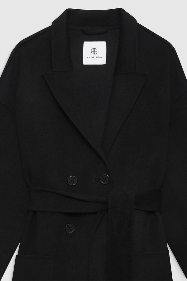 Anissa Kermiche Dylan Coat - Black Cashmere Blend