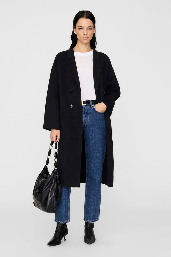 anissa kermiche Dylan Coat - Black Cashmere Blend