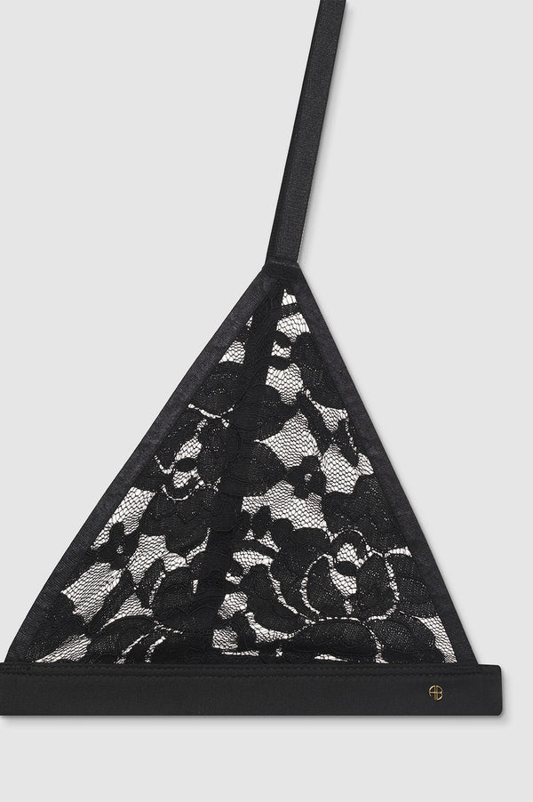 Anissa Kermiche Eldra Bralette - Black Floral