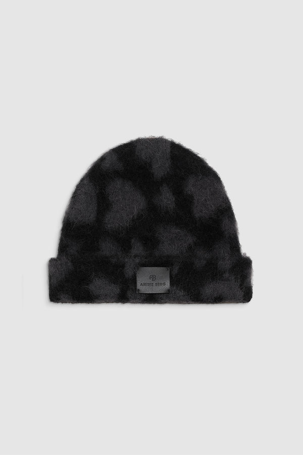 anissa kermiche Elia Beanie - Black And Grey Heart