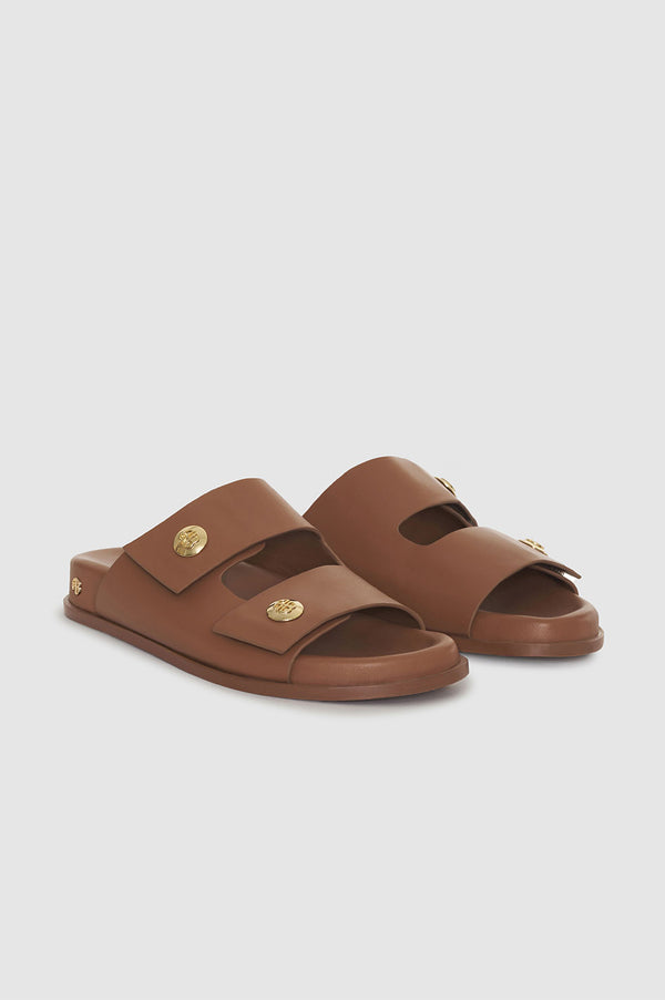 Anissa Kermiche Ella Slides - Cognac
