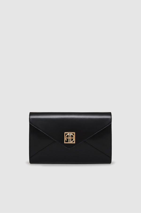 anissa kermiche Elly Clutch - High-Shine Black