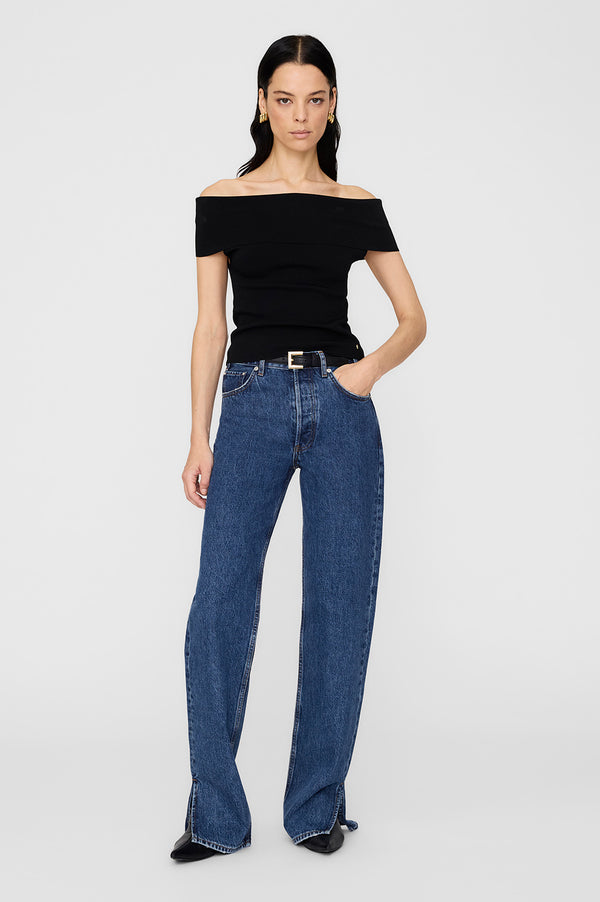 anissa kermiche Francis Top - Black