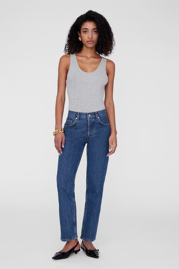 anissa kermiche Ginny Bodysuit - Heather Grey