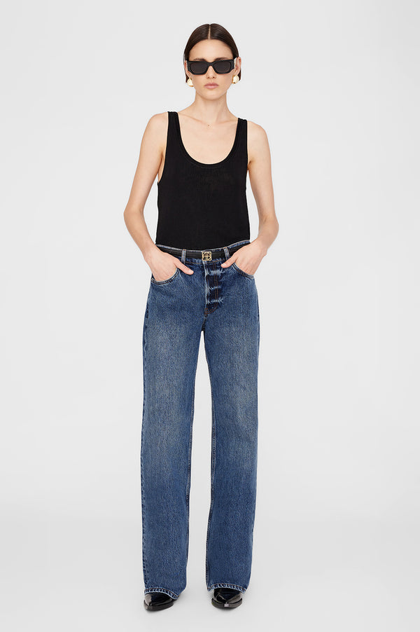 anissa kermiche Giorgio Sweater Tank - Black