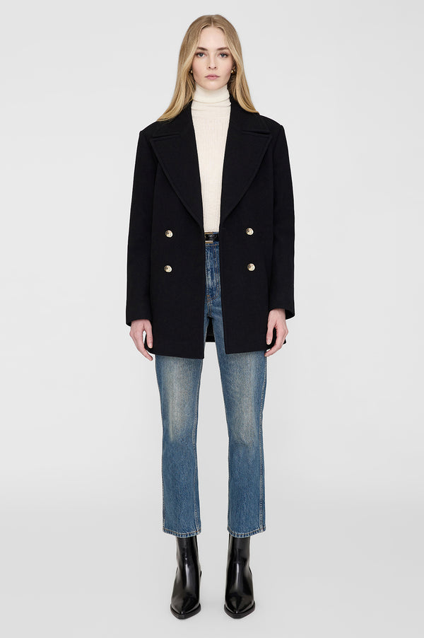 anissa kermiche Glenn Peacoat - Black