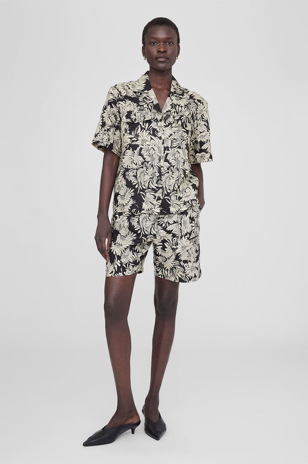 anissa kermiche Hamilton Shirt - Black Floral Print
