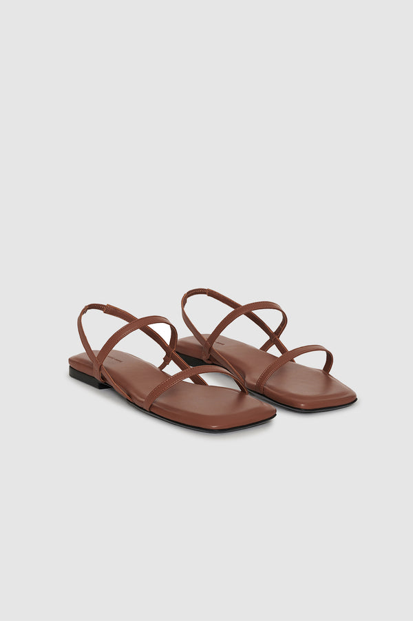 Anissa Kermiche Hilda Flat Sandals - Cognac