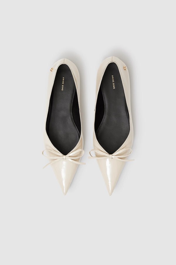 Anissa Kermiche Hilda Flats - Bone Patent