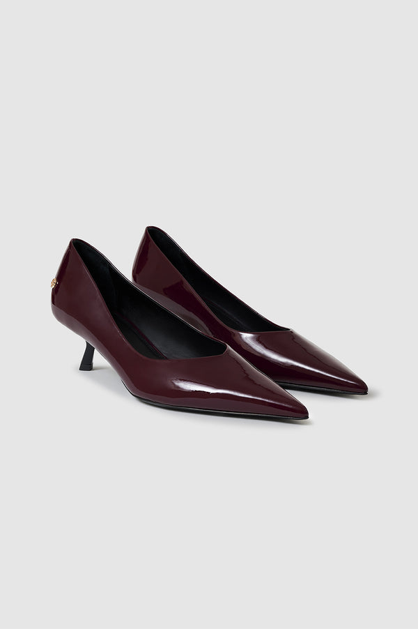 Anissa Kermiche Hilda Pumps - Dark Red Patent