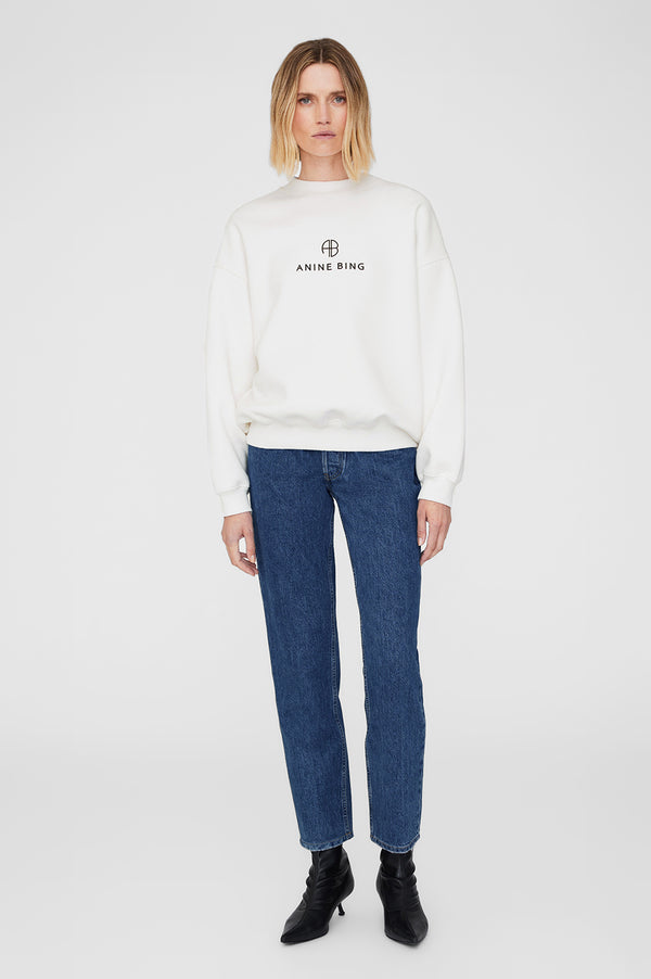 anissa kermiche Jaci Sweatshirt Monogram - Ivory