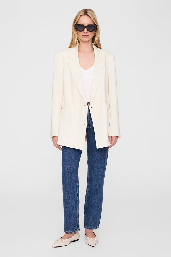 anissa kermiche Jasmine Blazer - Cream