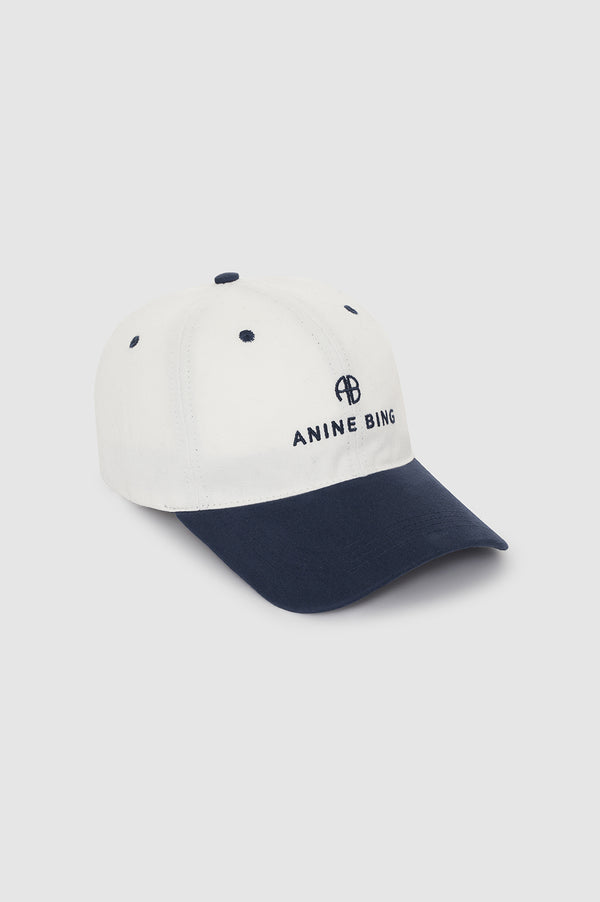 Anissa Kermiche Jeremy Baseball Cap - Ivory And Navy