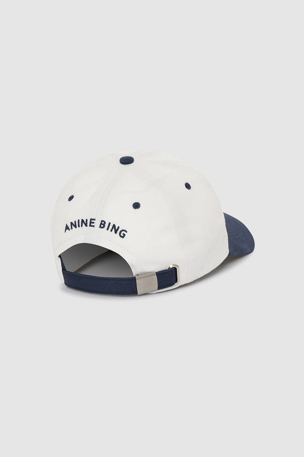 Anissa Kermiche Jeremy Baseball Cap - Ivory And Navy