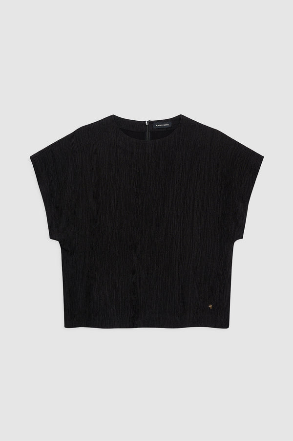 Anissa Kermiche Jollie Top - Black Crinkle