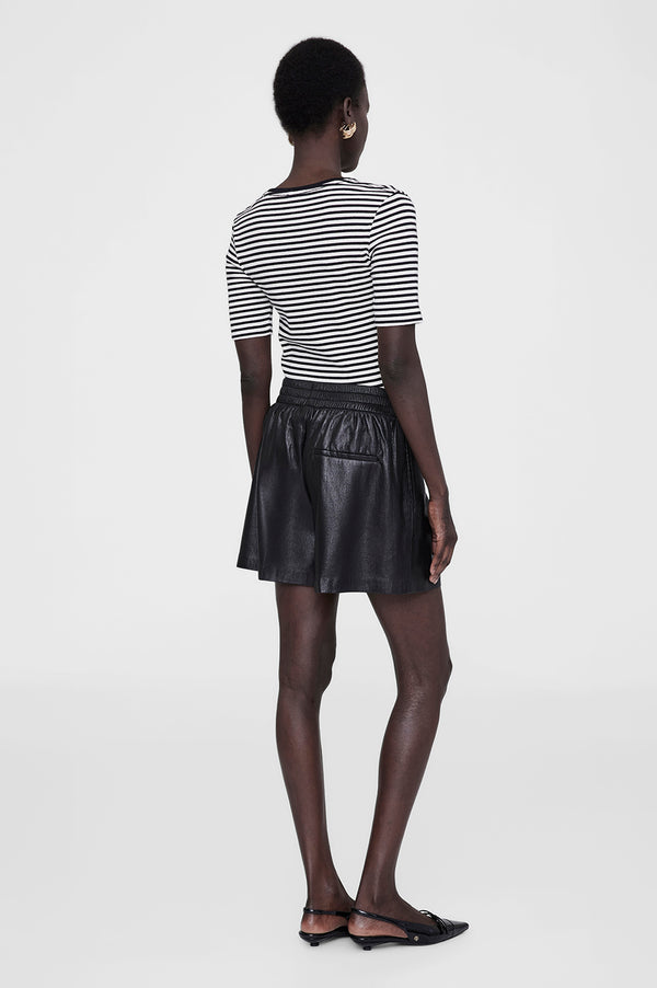 Anissa Kermiche Kam Short - Black Vegan Leather