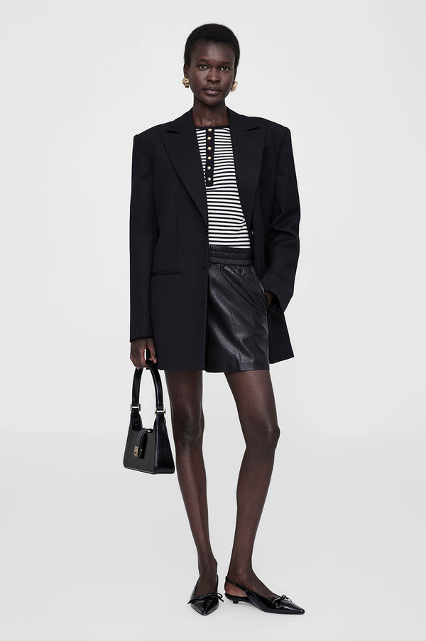 anissa kermiche Kam Short - Black Vegan Leather