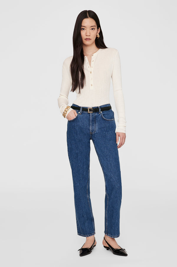 anissa kermiche Katrin Long Sleeve Sweater - Ivory