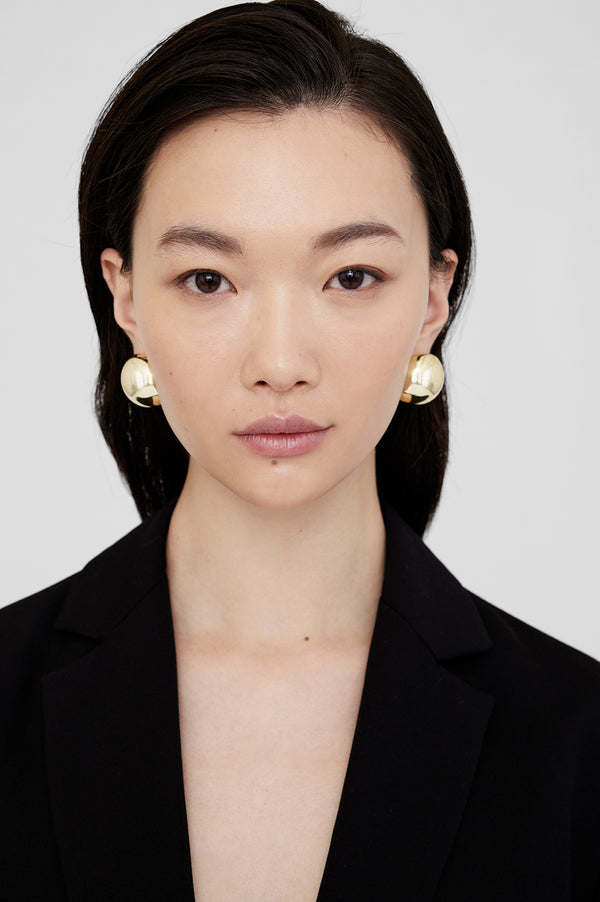 Anissa Kermiche Large Dome Earrings - Gold
