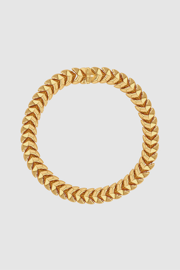 anissa kermiche Layered Heart Chain Necklace - Gold