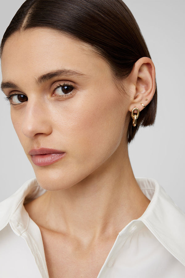 Anissa Kermiche Link Drop Earrings - 14k Gold