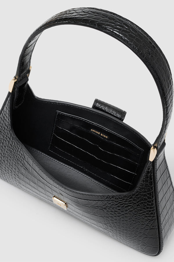 Anissa Kermiche Lou Shoulder Bag - Black Embossed