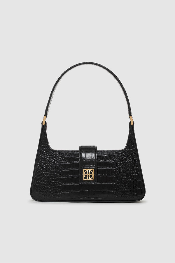 anissa kermiche Lou Shoulder Bag - Black Embossed