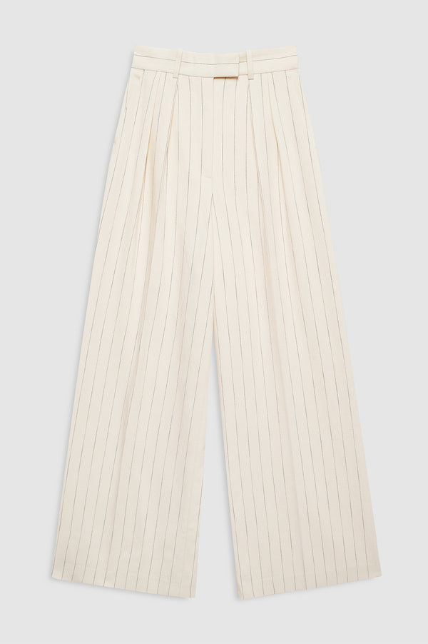 Anissa Kermiche Lou Trouser - Cream And Black Stripe